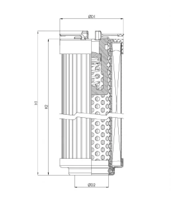 Filtrec - R102C25B - Hydraulikfilterelement (Rücklauffilter)