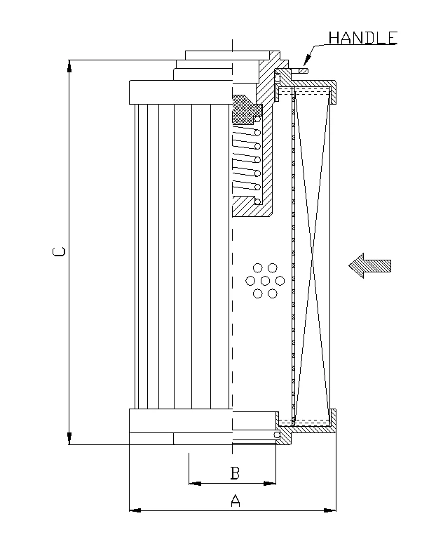 Filtrec - R110T125B - Hydraulikfilterelement (Rücklauffilter)