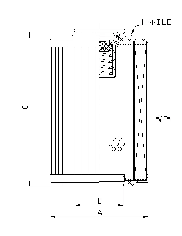 Filtrec - R140C25B - Hydraulikfilterelement (Rücklauffilter)