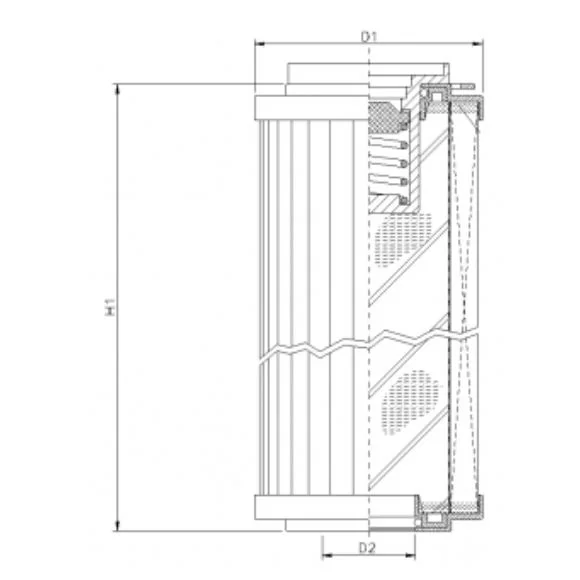 Filtrec - R142G03B - Hydraulikfilterelement (Rücklauffilter)