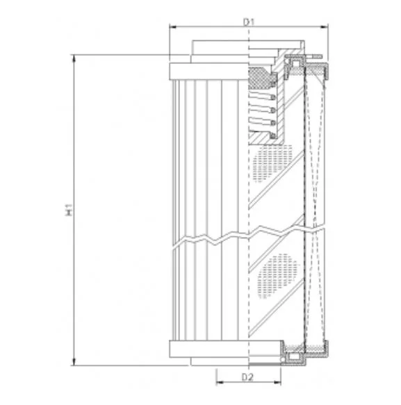 Filtrec - R142G06B - Hydraulikfilterelement (Rücklauffilter)