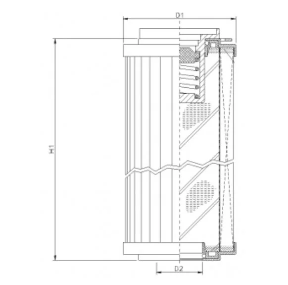Filtrec - R144T25B - Hydraulikfilterelement (Rücklauffilter)