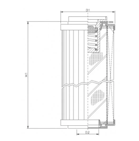 Filtrec - R145T125B - Hydraulikfilterelement (Rücklauffilter)