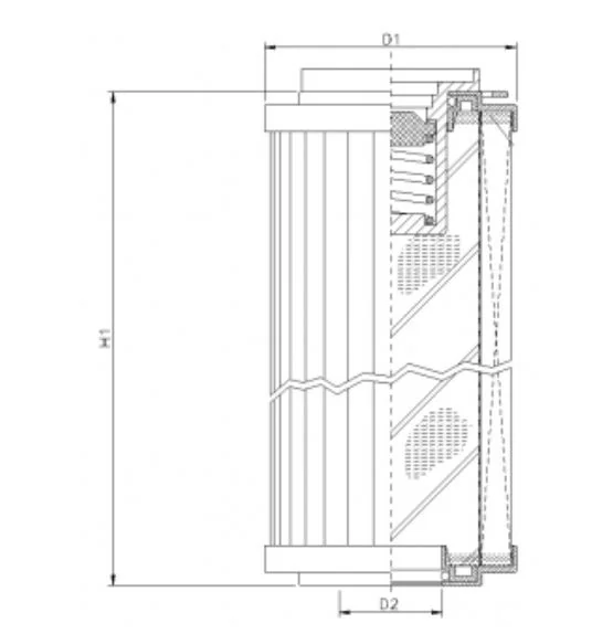 Filtrec - R145T60B - Hydraulikfilterelement (Rücklauffilter)