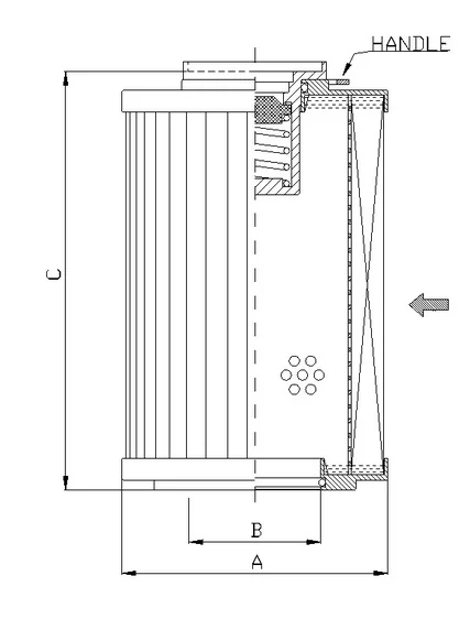 Filtrec - R146G10B - Hydraulikfilterelement (Rücklauffilter)