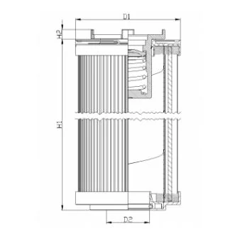Filtrec - R151G10C - Hydraulikfilterelement (Rücklauffilter)