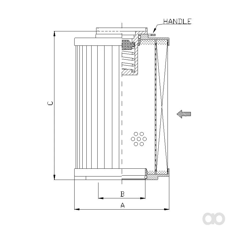 Filtrec - R165C10B - Hydraulikfilterelement (Rücklauffilter)