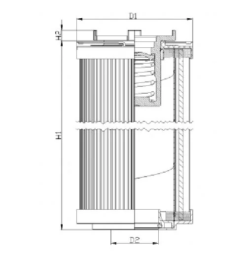 Filtrec - R165T250B - Hydraulikfilterelement (Rücklauffilter)