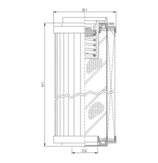 Filtrec - R166G03C - Hydraulikfilterelement (Rücklauffilter)