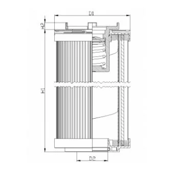 Filtrec - R166G06C - Hydraulikfilterelement (Rücklauffilter)