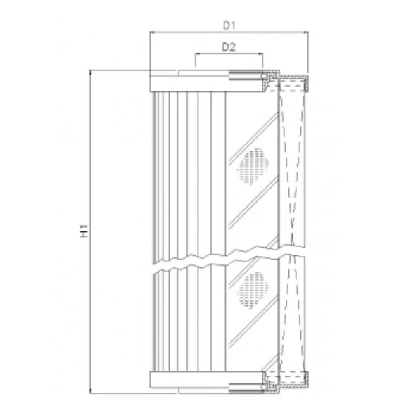 Filtrec - R242G25 - Hydraulikfilterelement (Rücklauffilter)