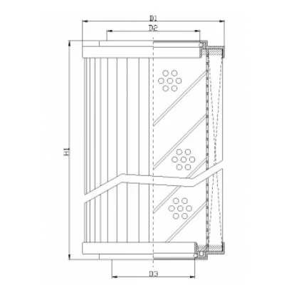 Filtrec - R261T250V - Hydraulikfilterelement (Rücklauffilter)