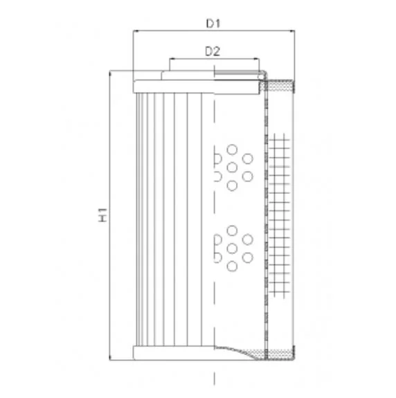 Filtrec - R272G03V - Hydraulikfilterelement (Rücklauffilter)