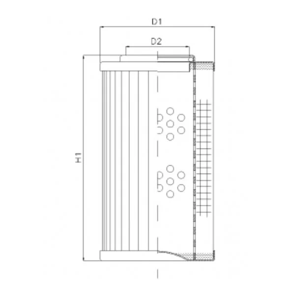 Filtrec - R281T25V - Hydraulikfilterelement (Rücklauffilter)