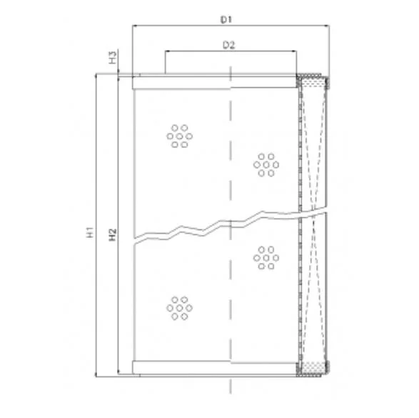Filtrec - R312C05P - Hydraulikfilterelement (Rücklauffilter)