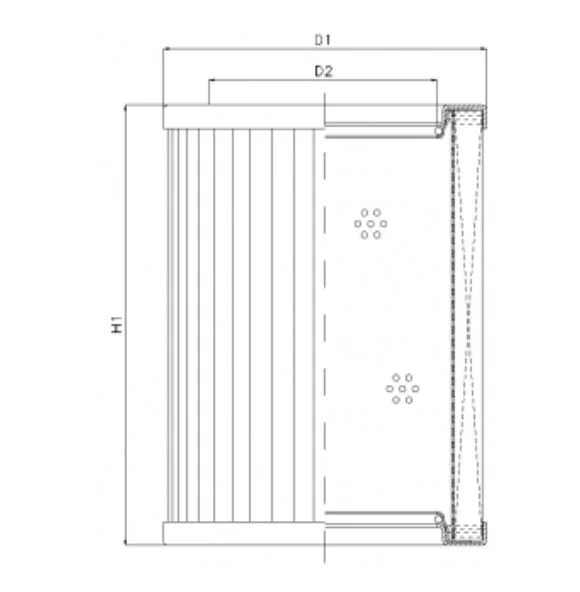 Filtrec - R430T25 - Hydraulikfilterelement (Rücklauffilter)
