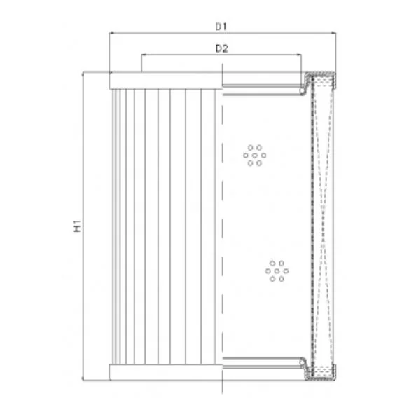 Filtrec - R430T80 - Hydraulikfilterelement (Rücklauffilter)
