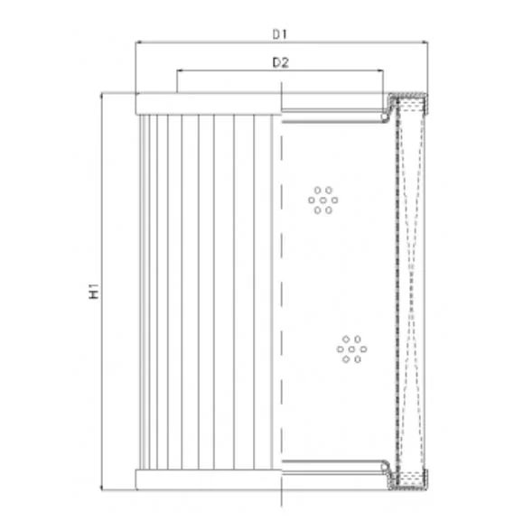 Filtrec - R433T150 - Hydraulikfilterelement (Rücklauffilter)