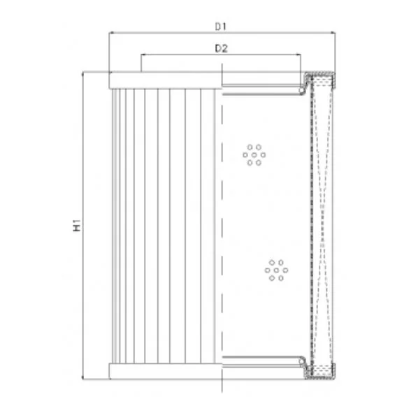 Filtrec - R433T60 - Hydraulikfilterelement (Rücklauffilter)