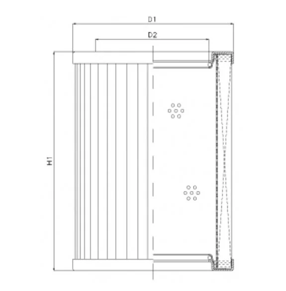 Filtrec - R433T80 - Hydraulikfilterelement (Rücklauffilter)