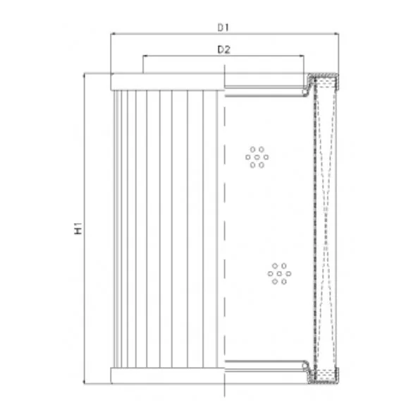 Filtrec - R434T40 - Hydraulikfilterelement (Rücklauffilter)