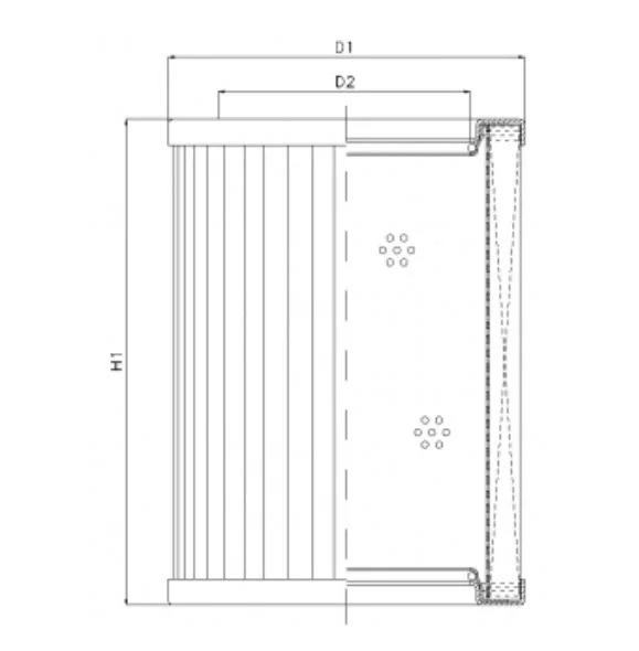 Filtrec - R434T80 - Hydraulikfilterelement (Rücklauffilter)