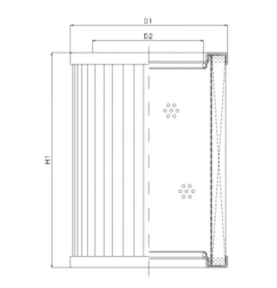 Filtrec - R440G25 - Hydraulikfilterelement (Rücklauffilter)