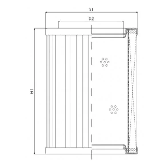 Filtrec - R442T60 - Hydraulikfilterelement (Rücklauffilter)