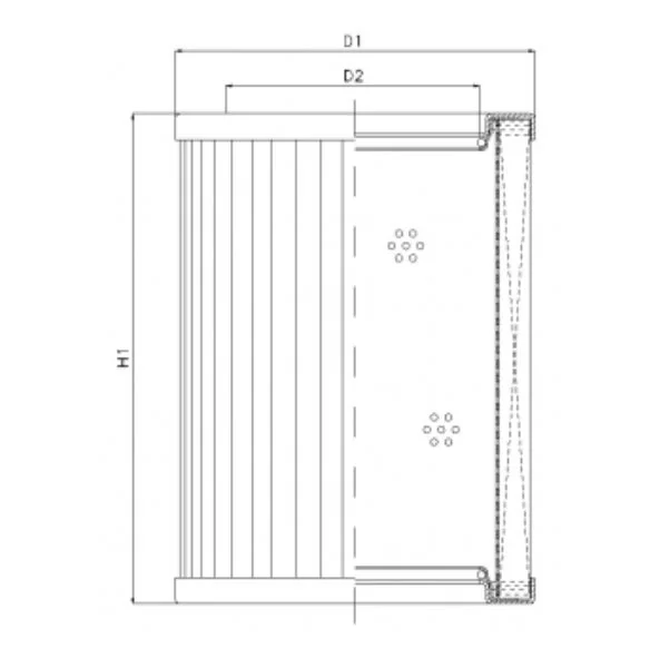 Filtrec - R446T60 - Hydraulikfilterelement (Rücklauffilter)