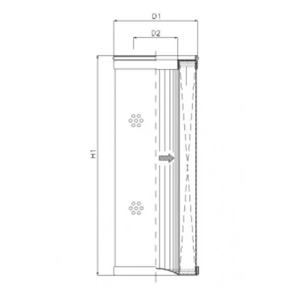 Filtrec - R471G03 - Hydraulikfilterelement (Rücklauffilter)