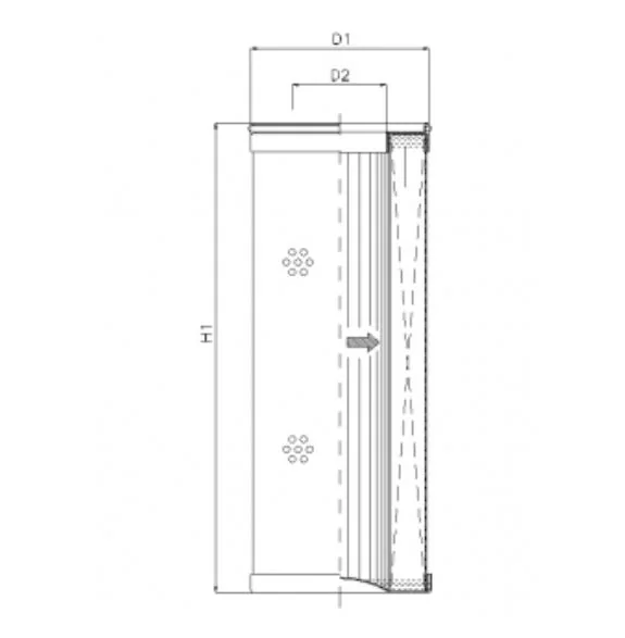 Filtrec - R471G06 - Hydraulikfilterelement (Rücklauffilter)