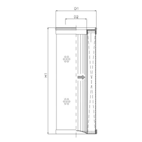 Filtrec - R471G10 - Hydraulikfilterelement (Rücklauffilter)