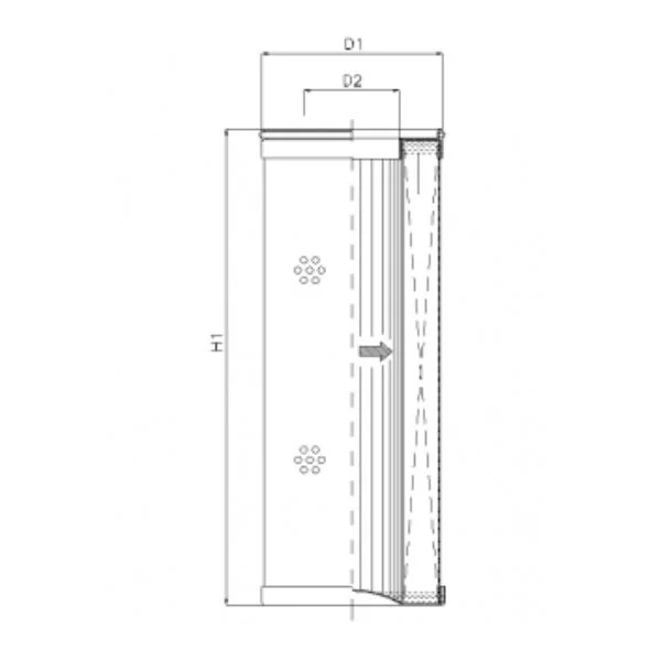 Filtrec - R473G06 - Hydraulikfilterelement (Rücklauffilter)
