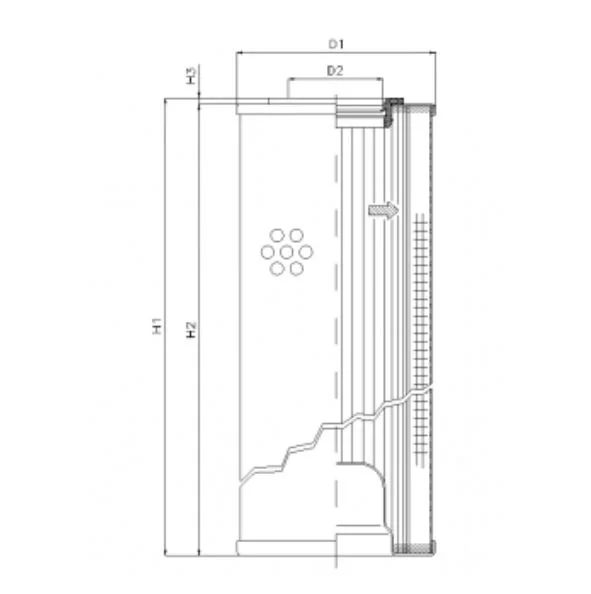 Filtrec - R5110C10 - Hydraulikfilterelement (Rücklauffilter)