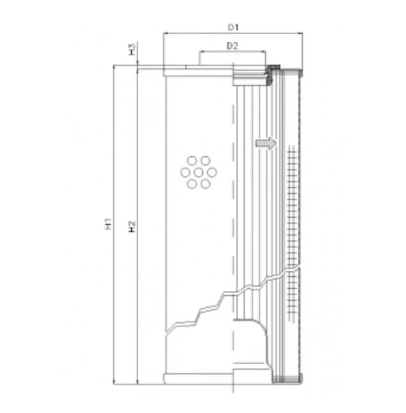 Filtrec - R5110G03 - Hydraulikfilterelement (Rücklauffilter)