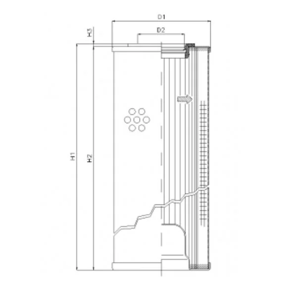 Filtrec - R5111C03 - Hydraulikfilterelement (Rücklauffilter)