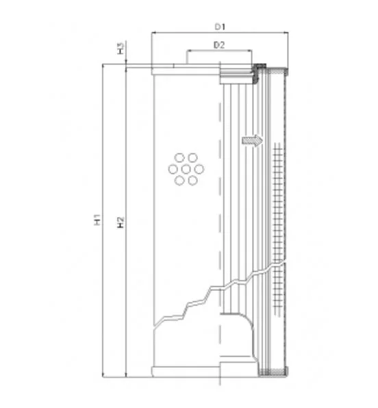 Filtrec - R5111C10V - Hydraulikfilterelement (Rücklauffilter)