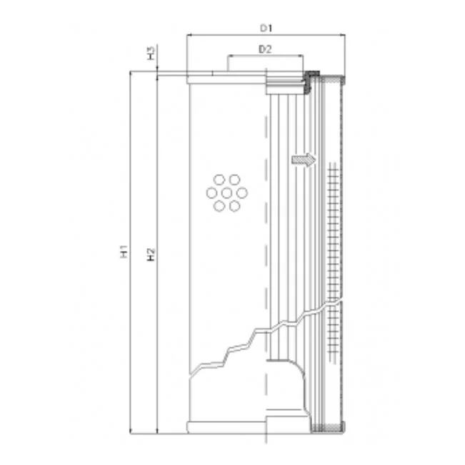 Filtrec - R5111G03V - Hydraulikfilterelement (Rücklauffilter)