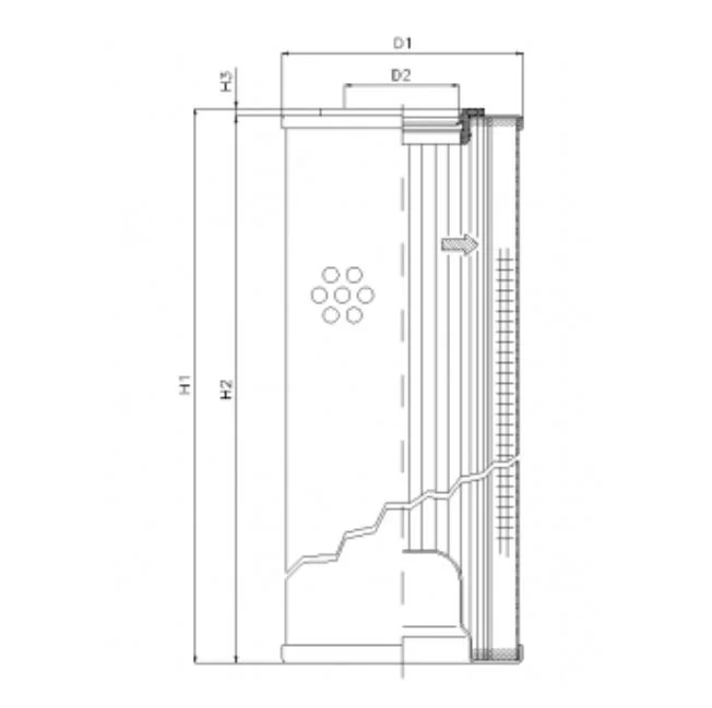 Filtrec - R5111T25V - Hydraulikfilterelement (Rücklauffilter)