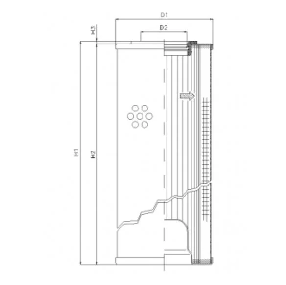 Filtrec - R5111T40V - Hydraulikfilterelement (Rücklauffilter)