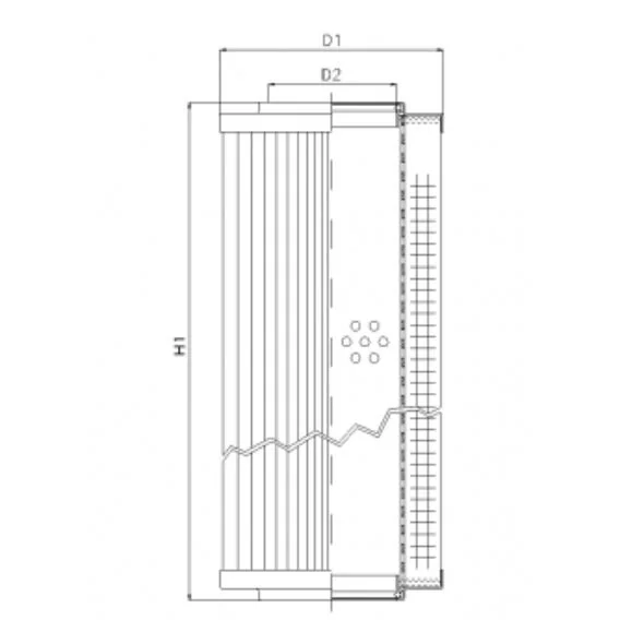 Filtrec - R521T25 - Hydraulikfilterelement (Rücklauffilter)