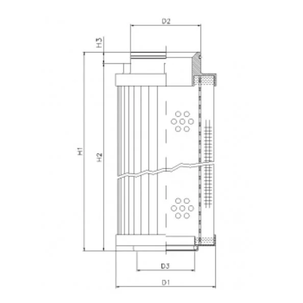 Filtrec - R541G03V - Hydraulikfilterelement (Rücklauffilter)
