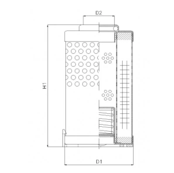 Filtrec - R610G10 - Hydraulikfilterelement (Rücklauffilter)