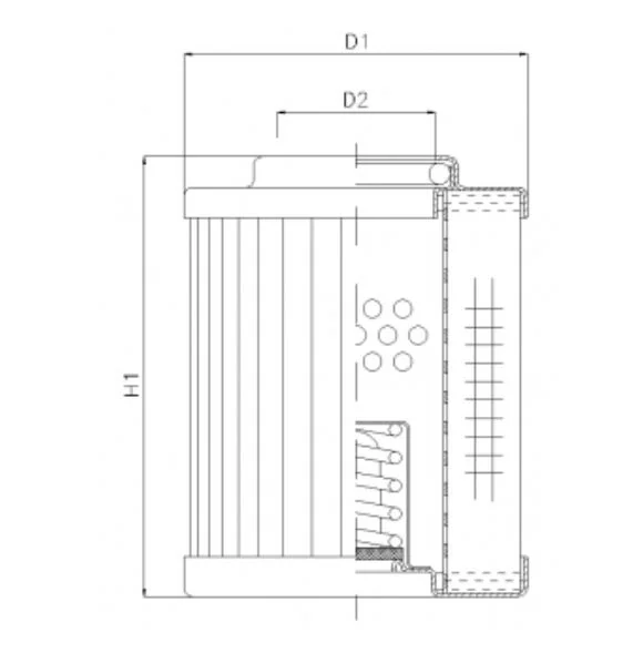 Filtrec - R611T60 - Hydraulikfilterelement (Rücklauffilter)