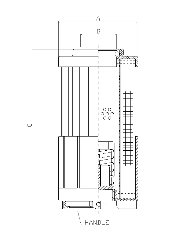 Filtrec - R623C25 - Hydraulikfilterelement (Rücklauffilter)