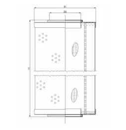 Filtrec - R670G06 - Hydraulikfilterelement (Rücklauffilter)
