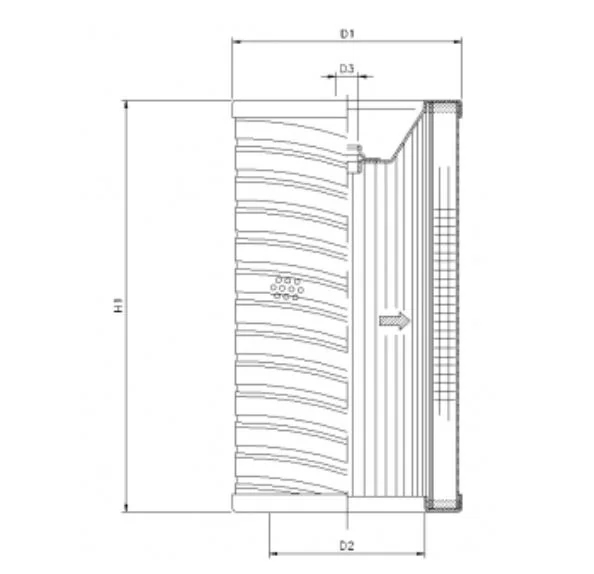 Filtrec - R701T25 - Hydraulikfilterelement (Rücklauffilter)