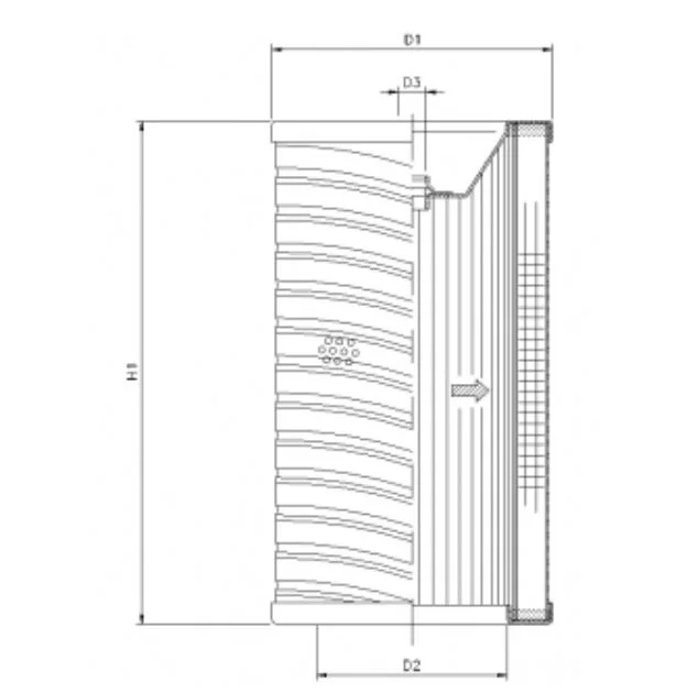 Filtrec - R732T25 - Hydraulikfilterelement (Rücklauffilter)
