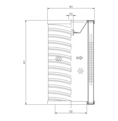 Filtrec - R736G25P - Hydraulikfilterelement (Rücklauffilter)