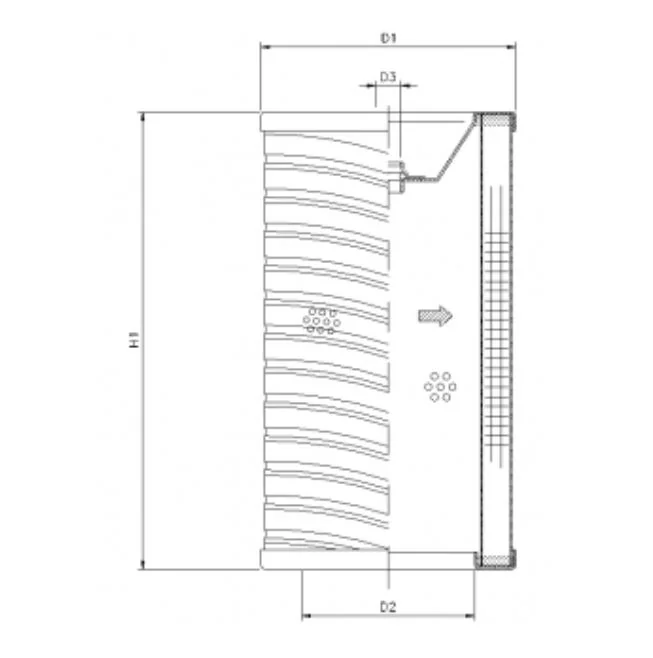 Filtrec - R741G25P - Hydraulikfilterelement (Rücklauffilter)